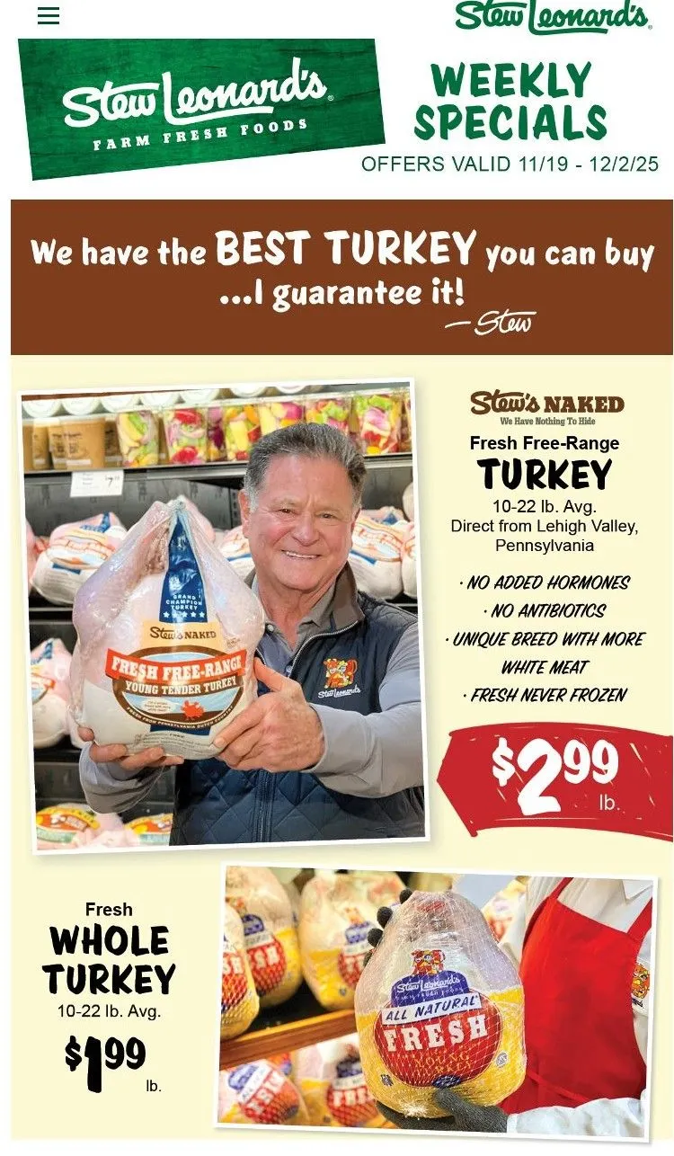 Weekly ad  Stew Leonard's Sales from November 19 to December 2 2025 - Page 