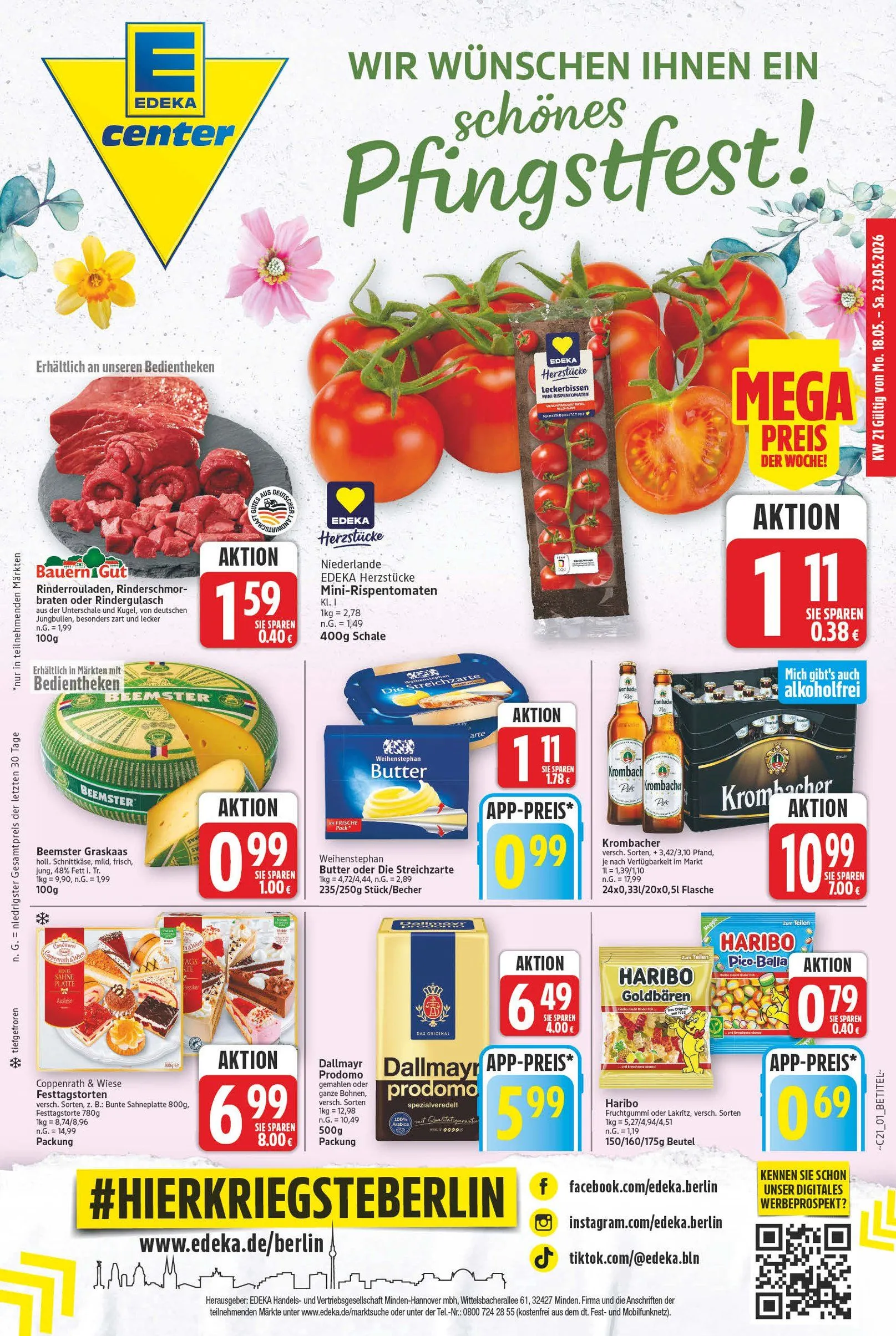 Edeka Angebote von 18. Mai bis 23. Mai 2026 - Prospekt seite 1