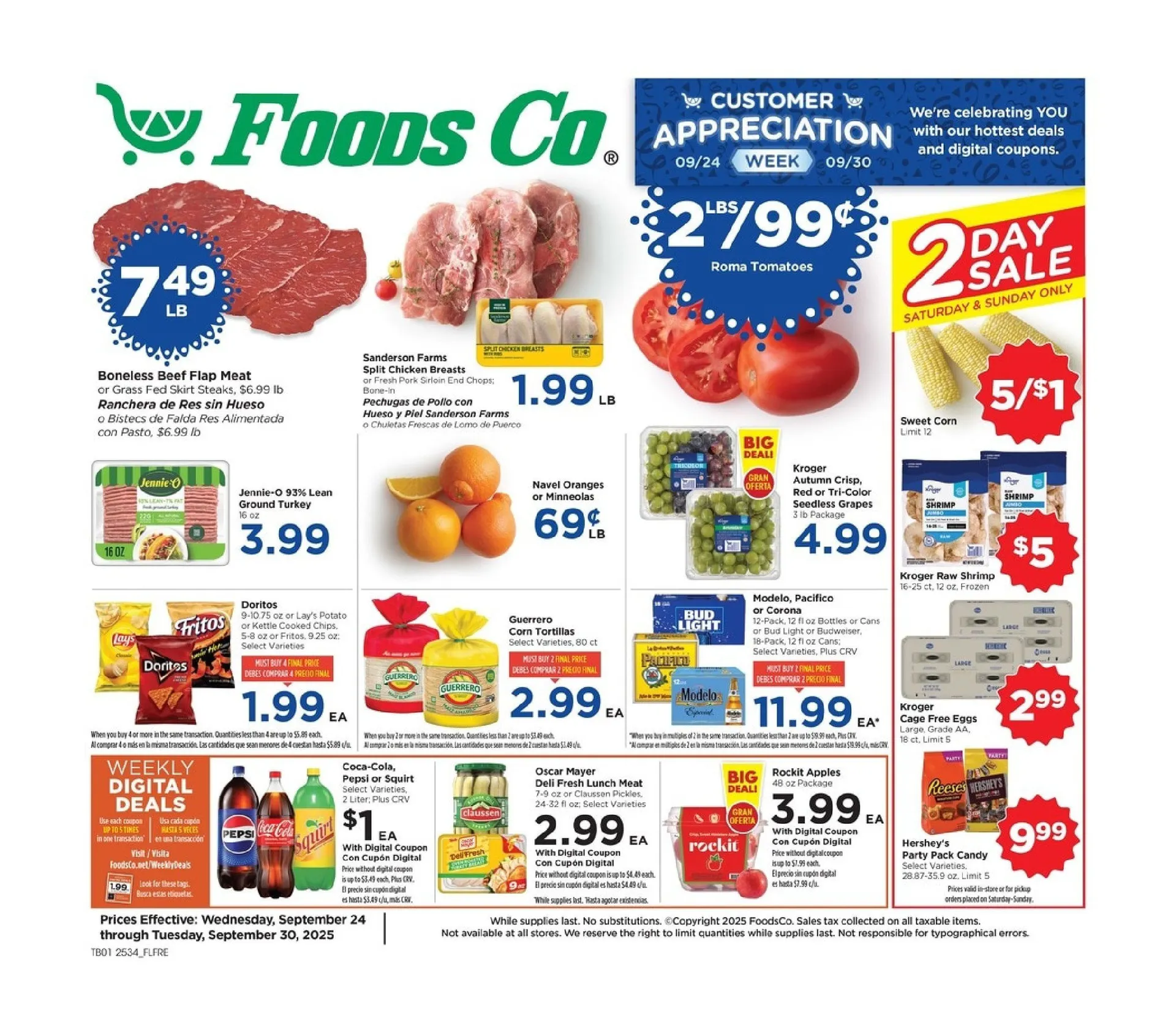 Weekly ad Foods Co. Sales from September 24 to September 30 2025 - Page 1