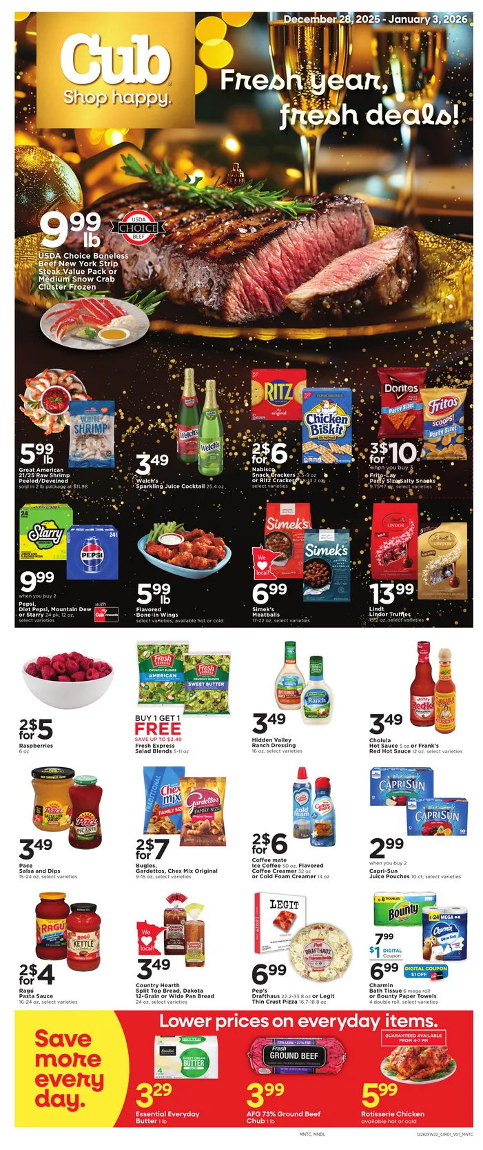 Weekly ad Cub Foods Sales from December 28 to January 3 2026 - Page 1