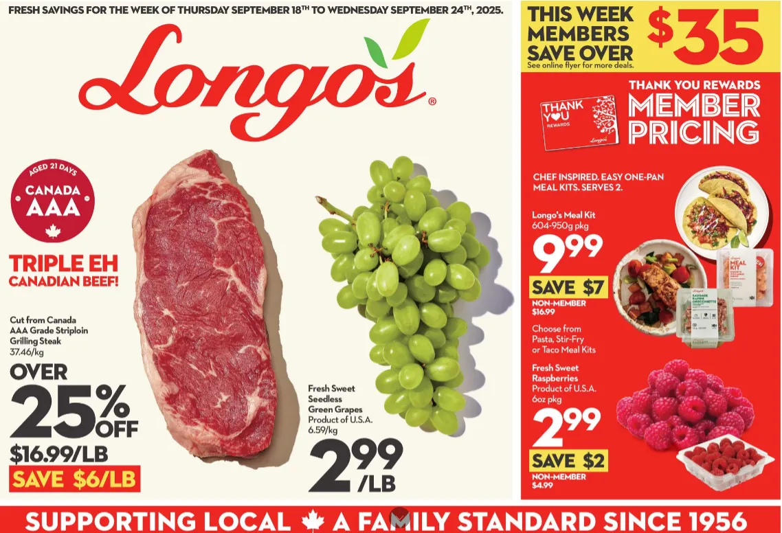 Longo's Sales - September 18 September 24 2025