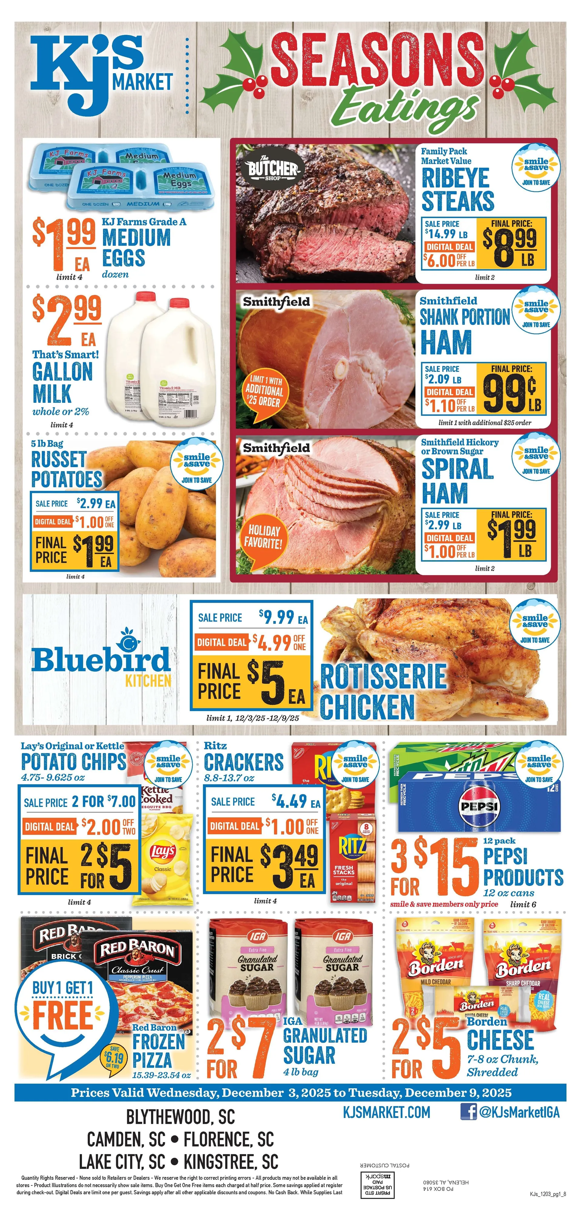 Weekly ad KJ´s Market Sales from December 3 to December 9 2025 - Page 