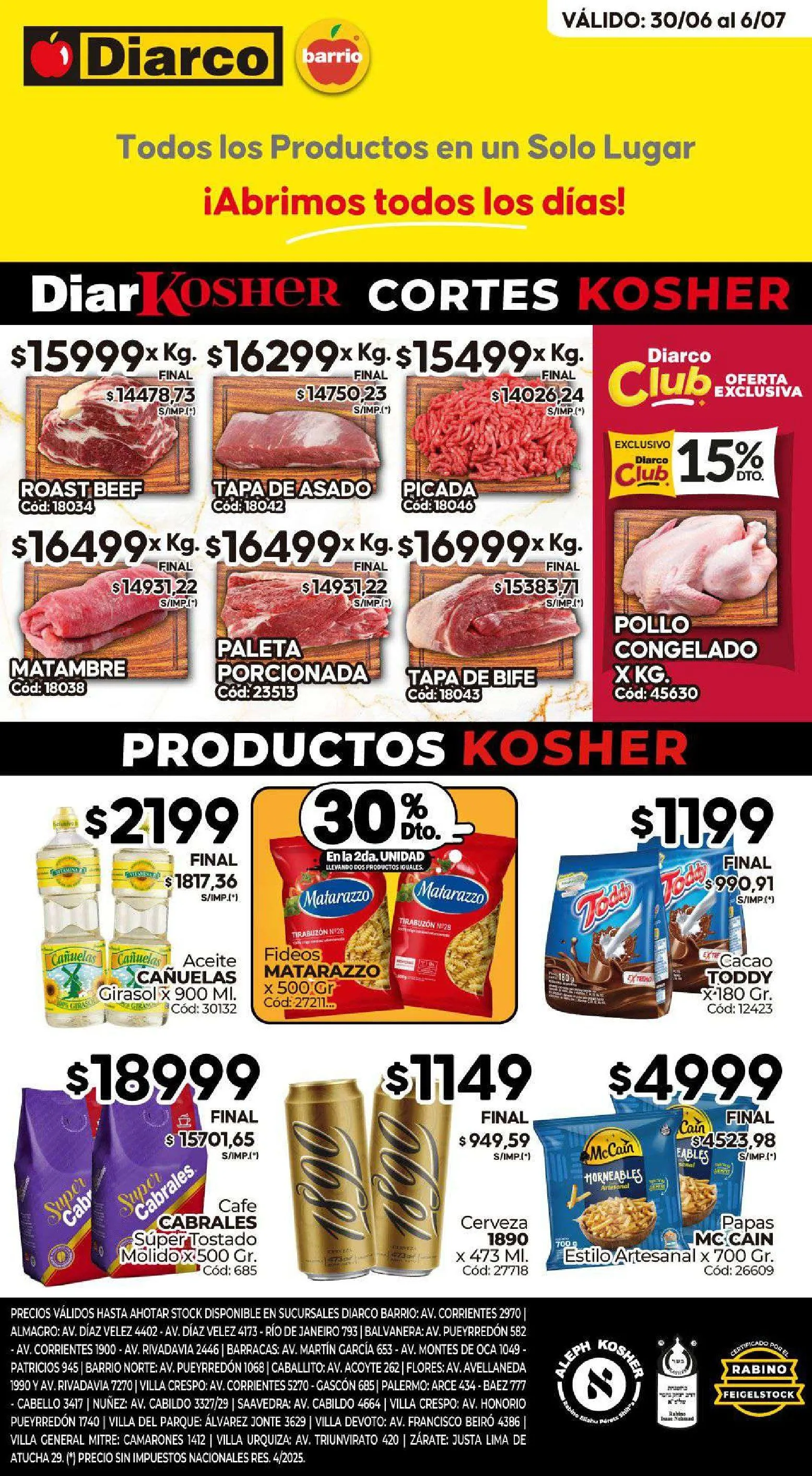 Ofertas de Ofertas Diarco Especial 30 de junio al 6 de julio 2025 - Página 1 del catálogo