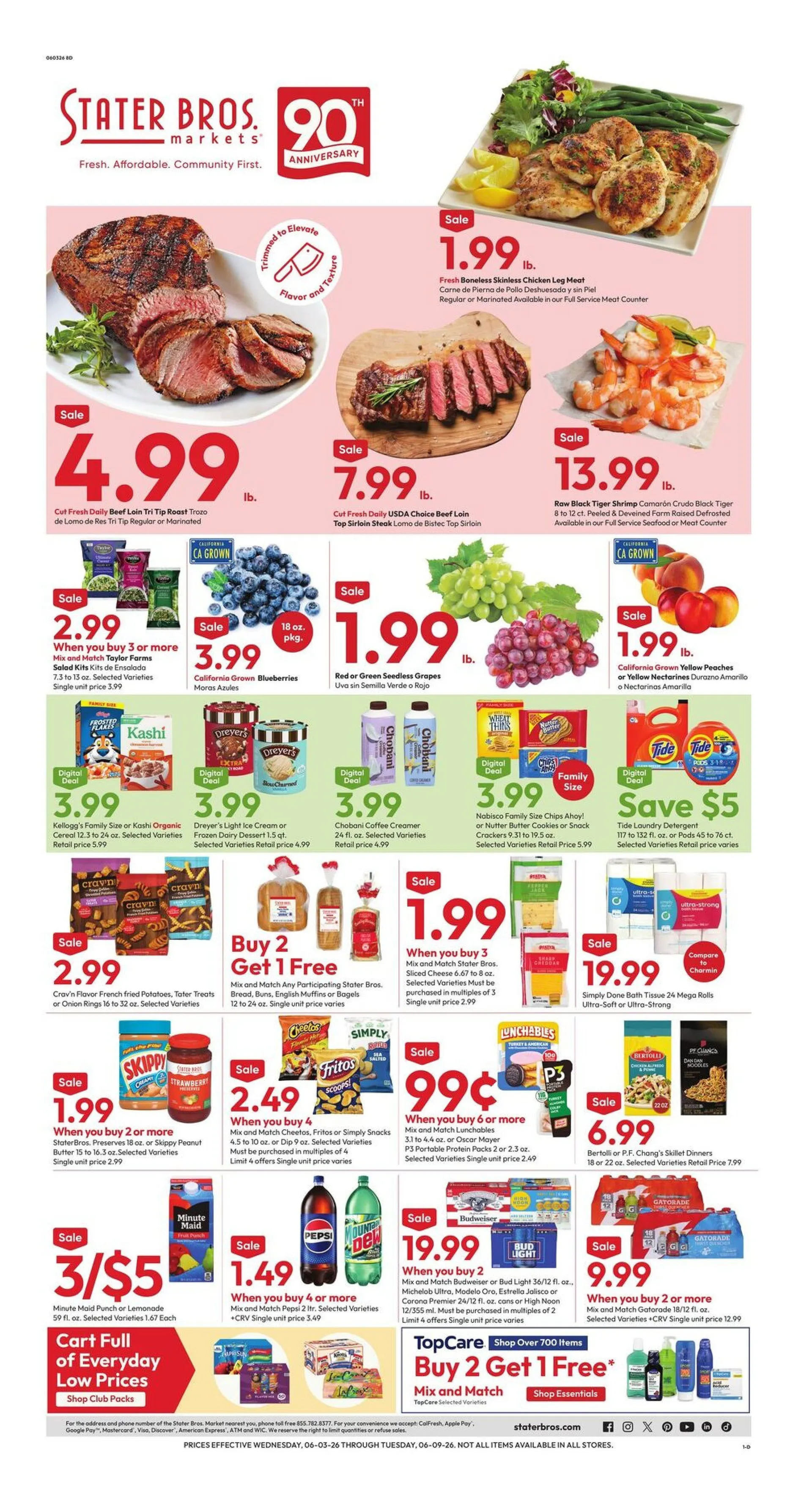 Weekly ad  Stater Bros. Sales from June 3 to June 9 2026 - Page 1