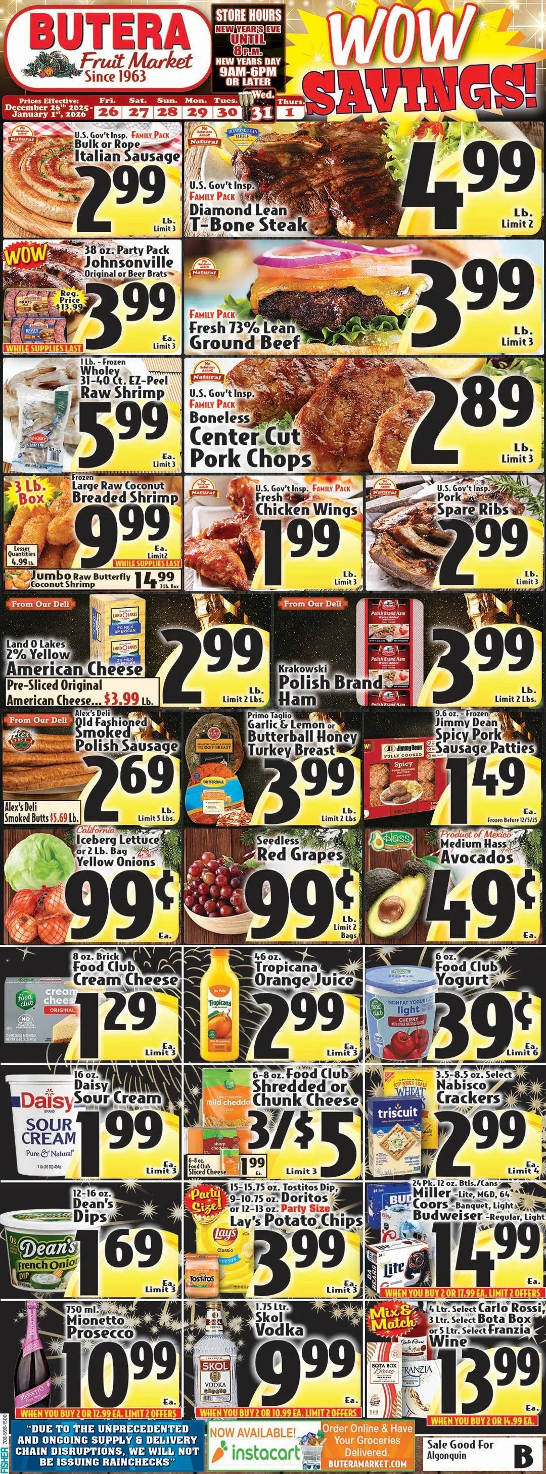 Weekly ad Butera Sales from December 26 to January 1 2026 - Page 1