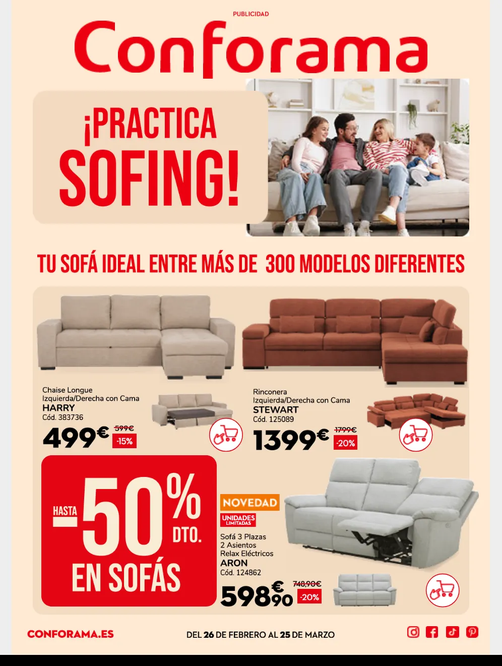 Catálogo de Conforama Ofertas 26 de febrero al 25 de marzo 2026 - Página 1