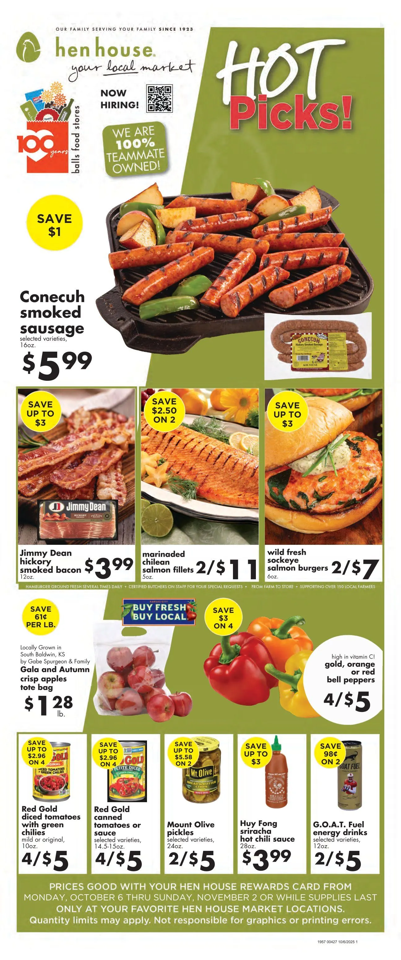 Weekly ad Hen House Sales from October 6 to November 2 2025 - Page 1