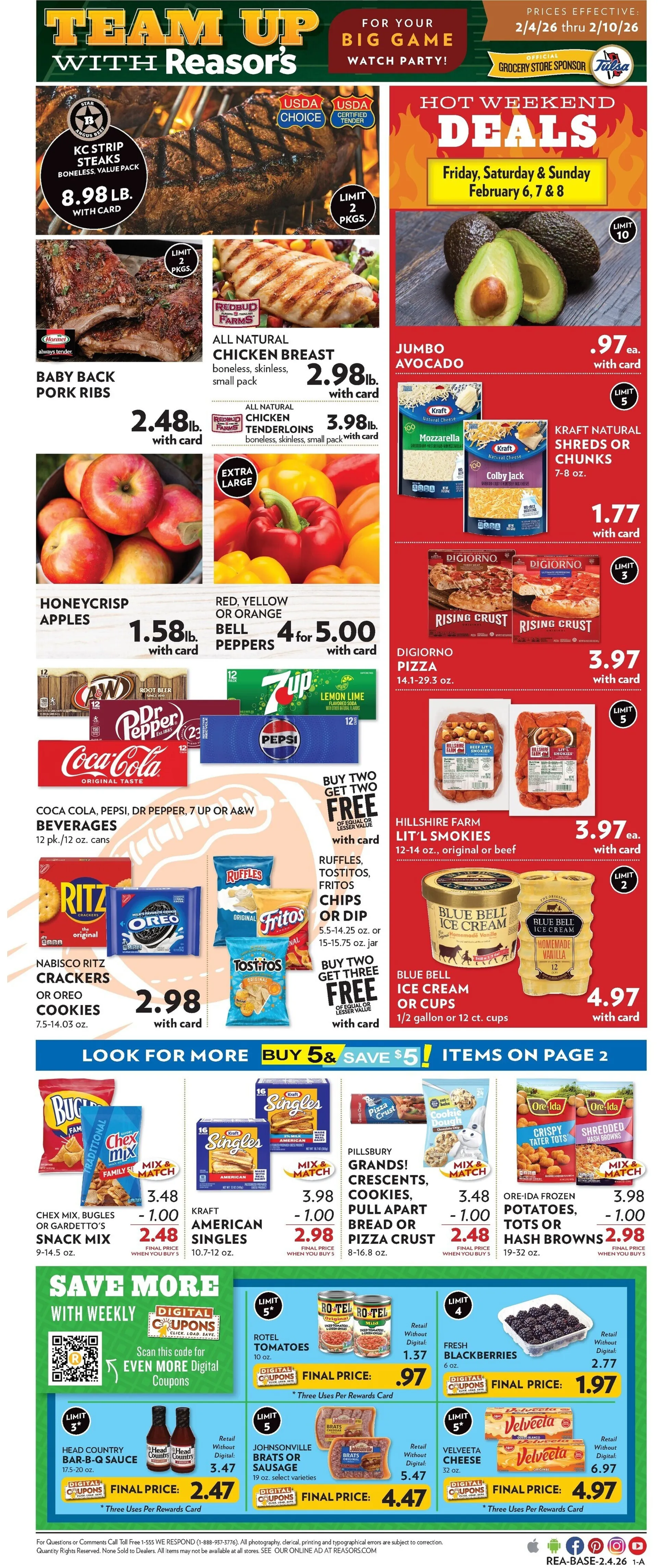 Weekly ad Reasor's  Sales from February 4 to February 10 2026 - Page 1