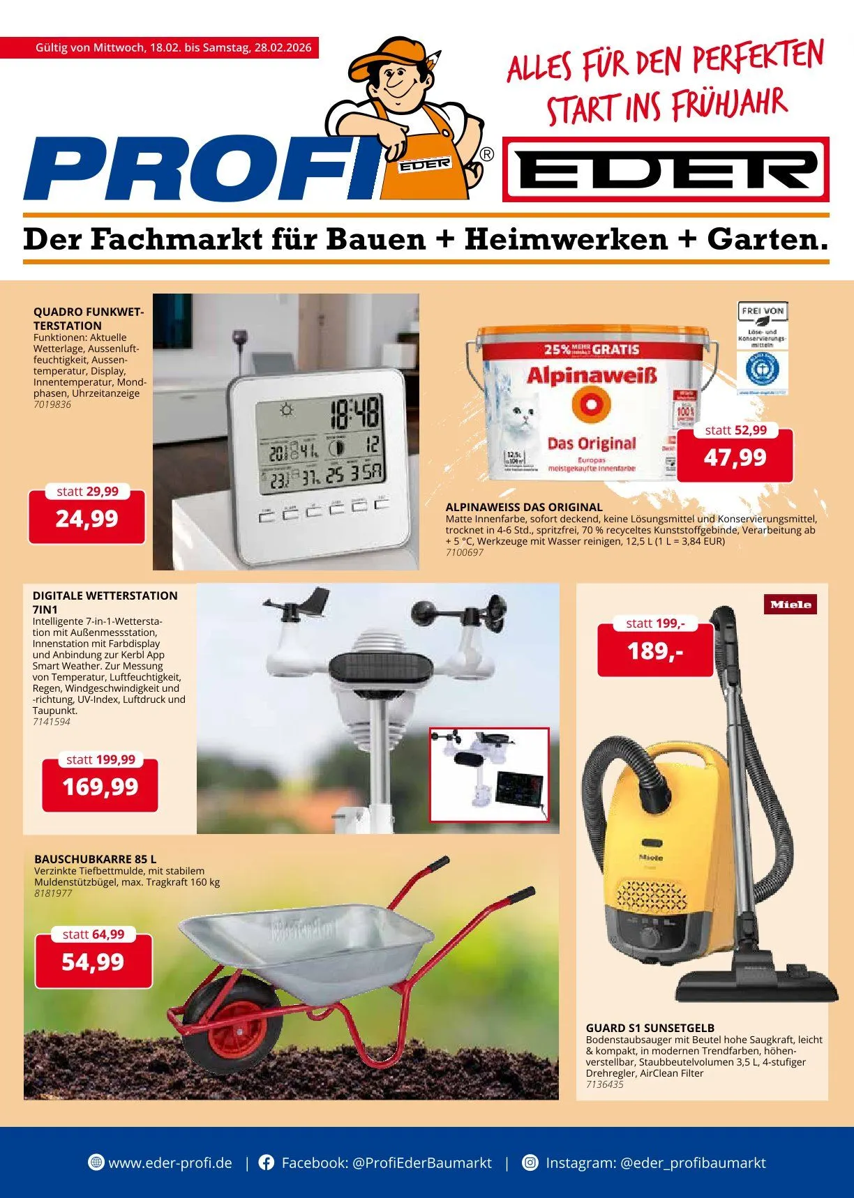 Eder Profi Prospekte von 18. Februar bis 28. Februar 2026 - Prospekt seite 1