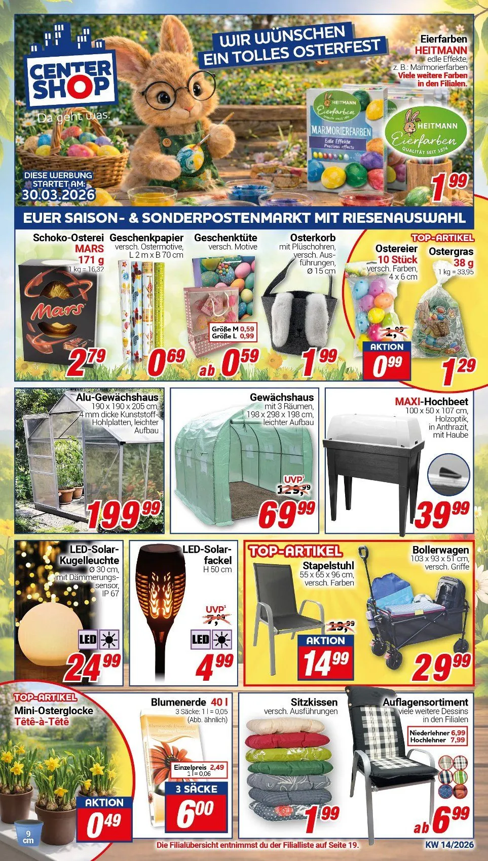 CENTERSHOP Angebote von 30. März bis 4. April 2026 - Prospekt seite 1