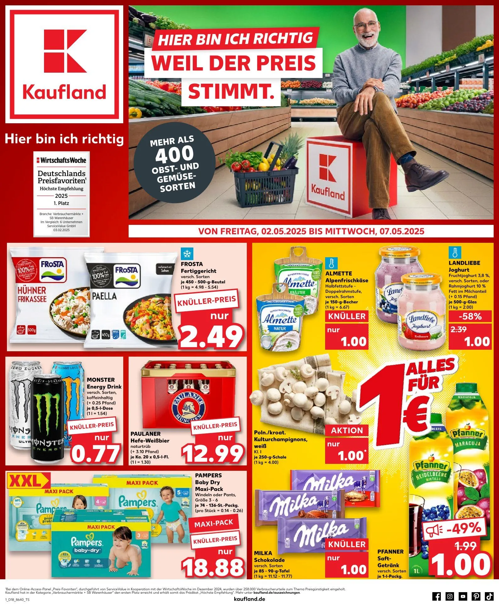 Kaufland Prospekt von 2. Mai bis 7. Mai 2025 - Prospekt seite 1
