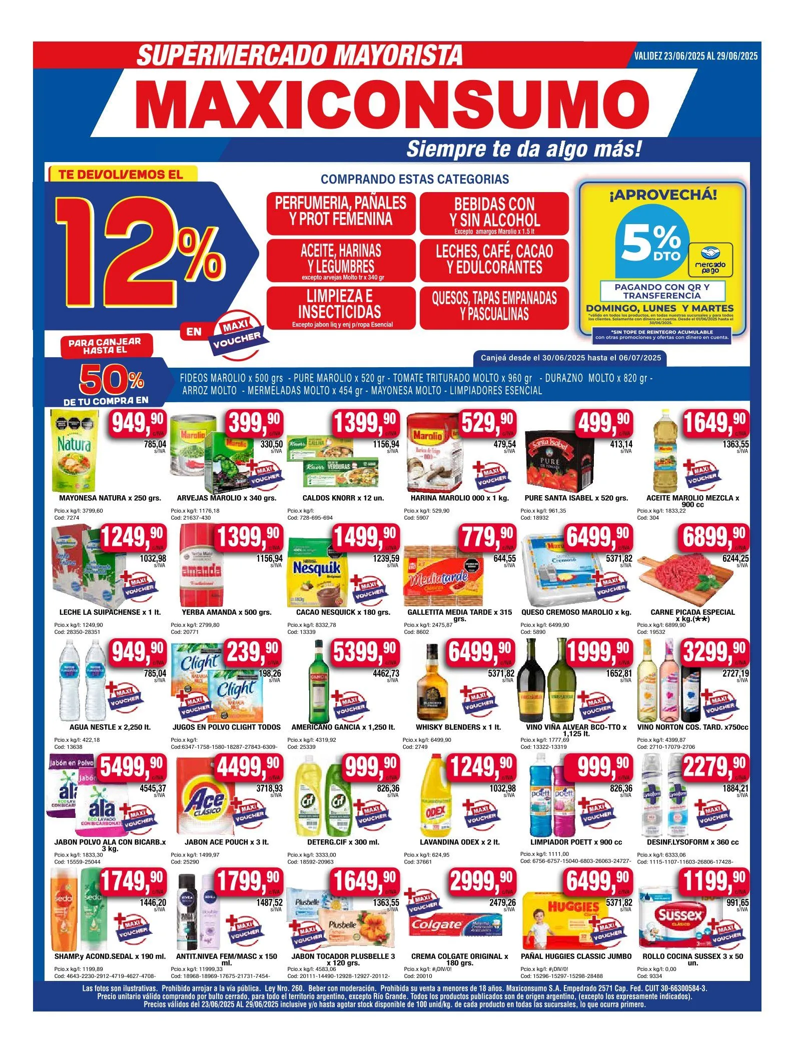 Ofertas de Ofertas Maxiconsumo 23 de junio al 29 de junio 2025 - Página 1 del catálogo
