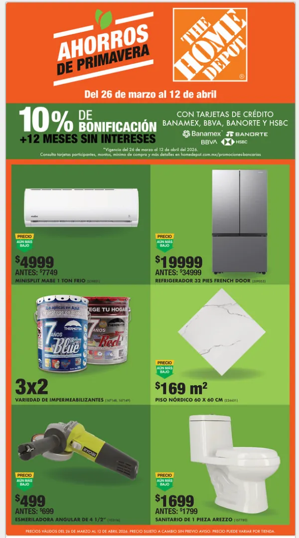 Catálogo de The Home Depot Ofertas 26 de marzo al 12 de abril 2026 - Pagina 1