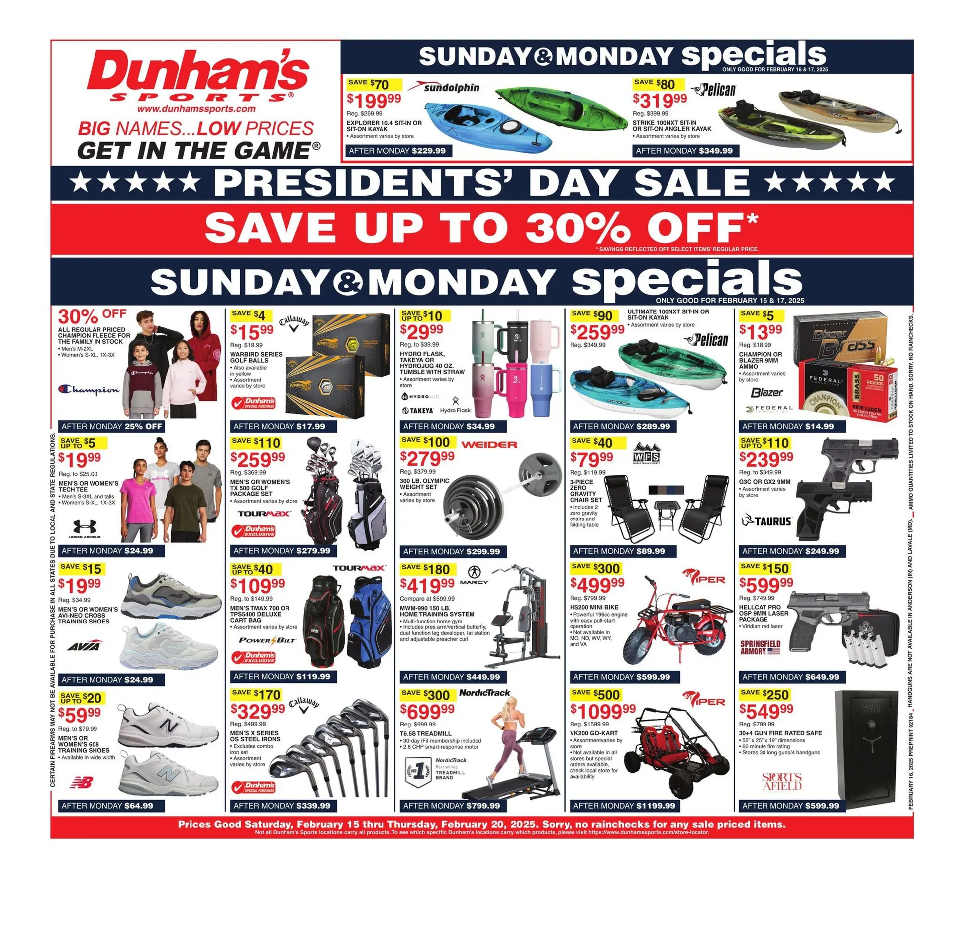 Weekly ad Dunham's Sports Deals from February 17 to February 20 2025 - Page 