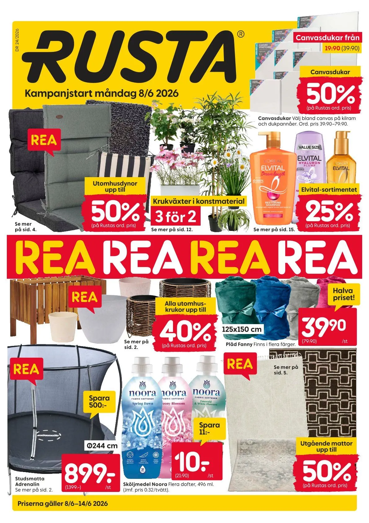 Rusta erbjudanden från 8 juni till 14 juni 2026 - Reklamblad sidor 1