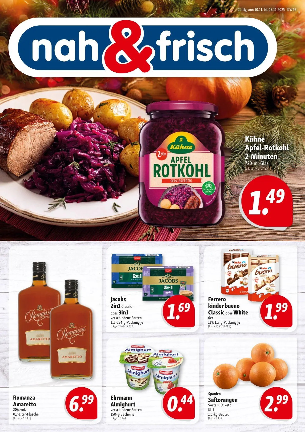 Prospekt Nah & Frisch von 10. November bis 15. November 2025 - Prospekt seite