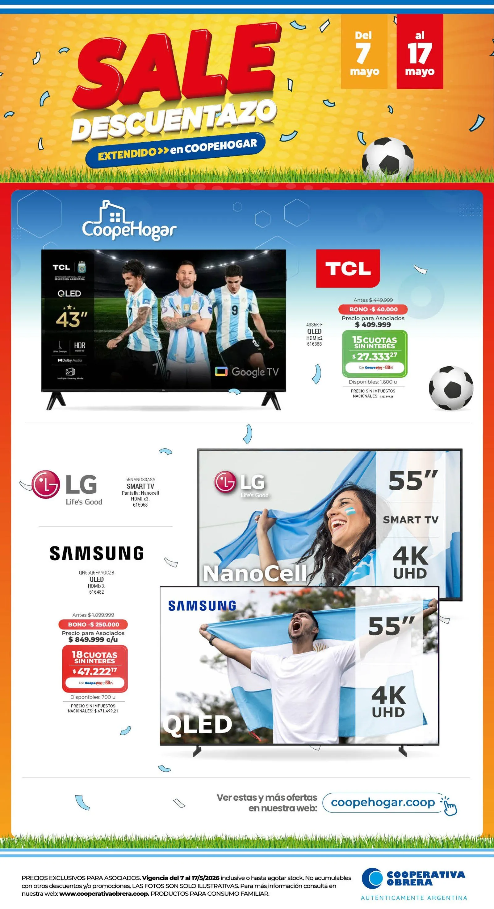 Ofertas de Ofertas Cooperativa Obrera  7 de mayo al 17 de mayo 2026 - Página 1 del catálogo