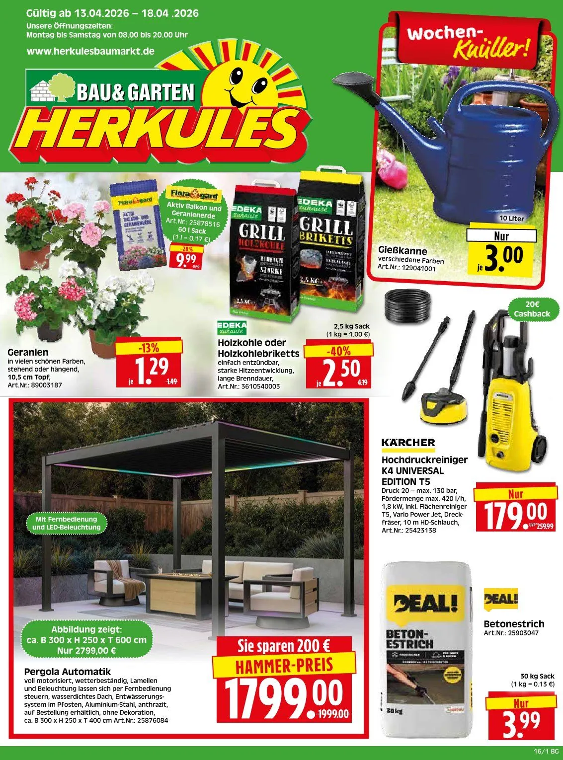 Herkules Baumarkt Prospekte von 13. April bis 18. April 2026 - Prospekt seite 