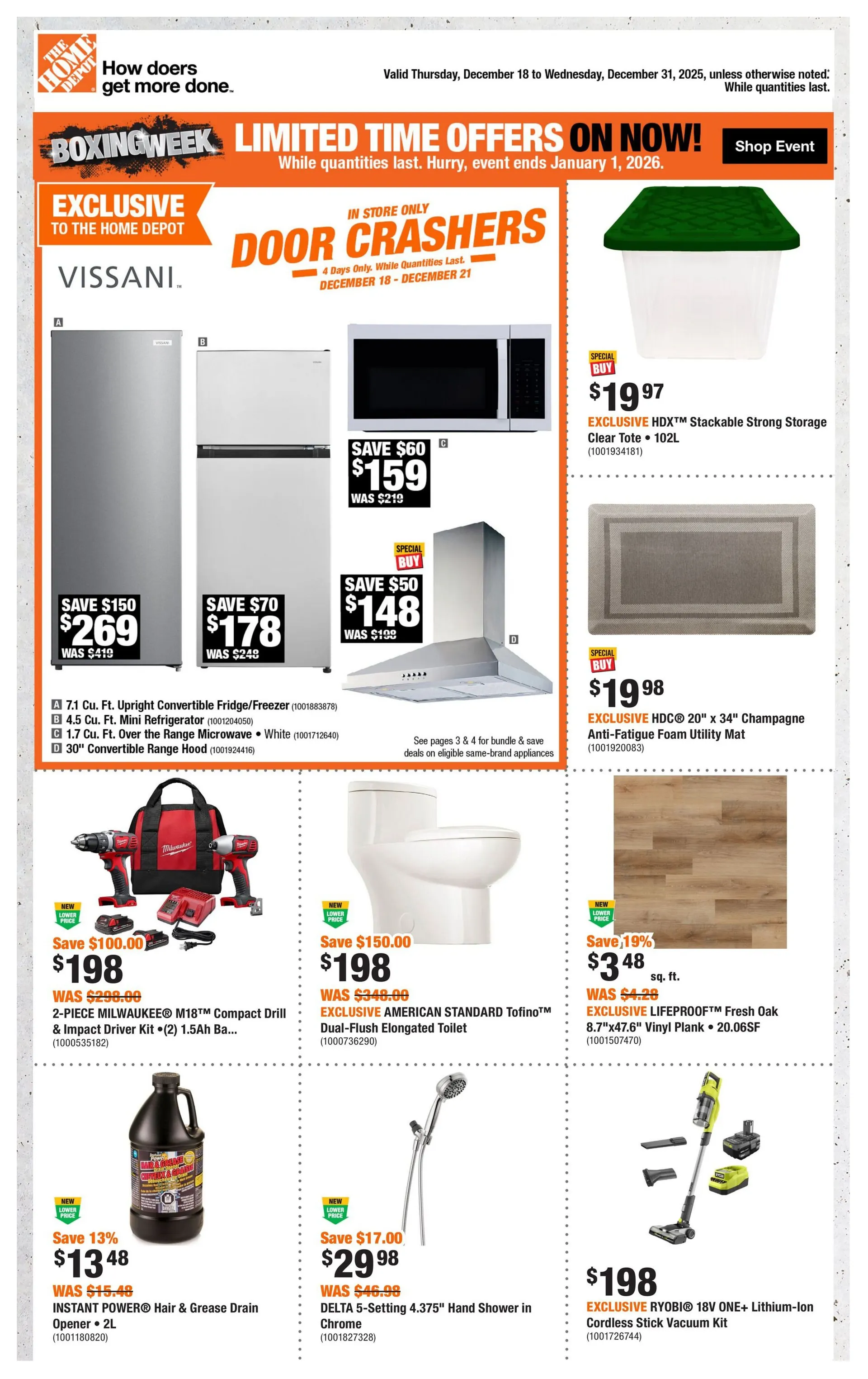 The Home Depot Sales from December 18 to December 31 2025 - flyer page