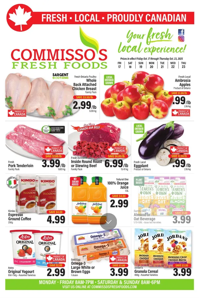 Commisso's Fresh Foods Sales from October 17 to October 23 2025 - flyer page
