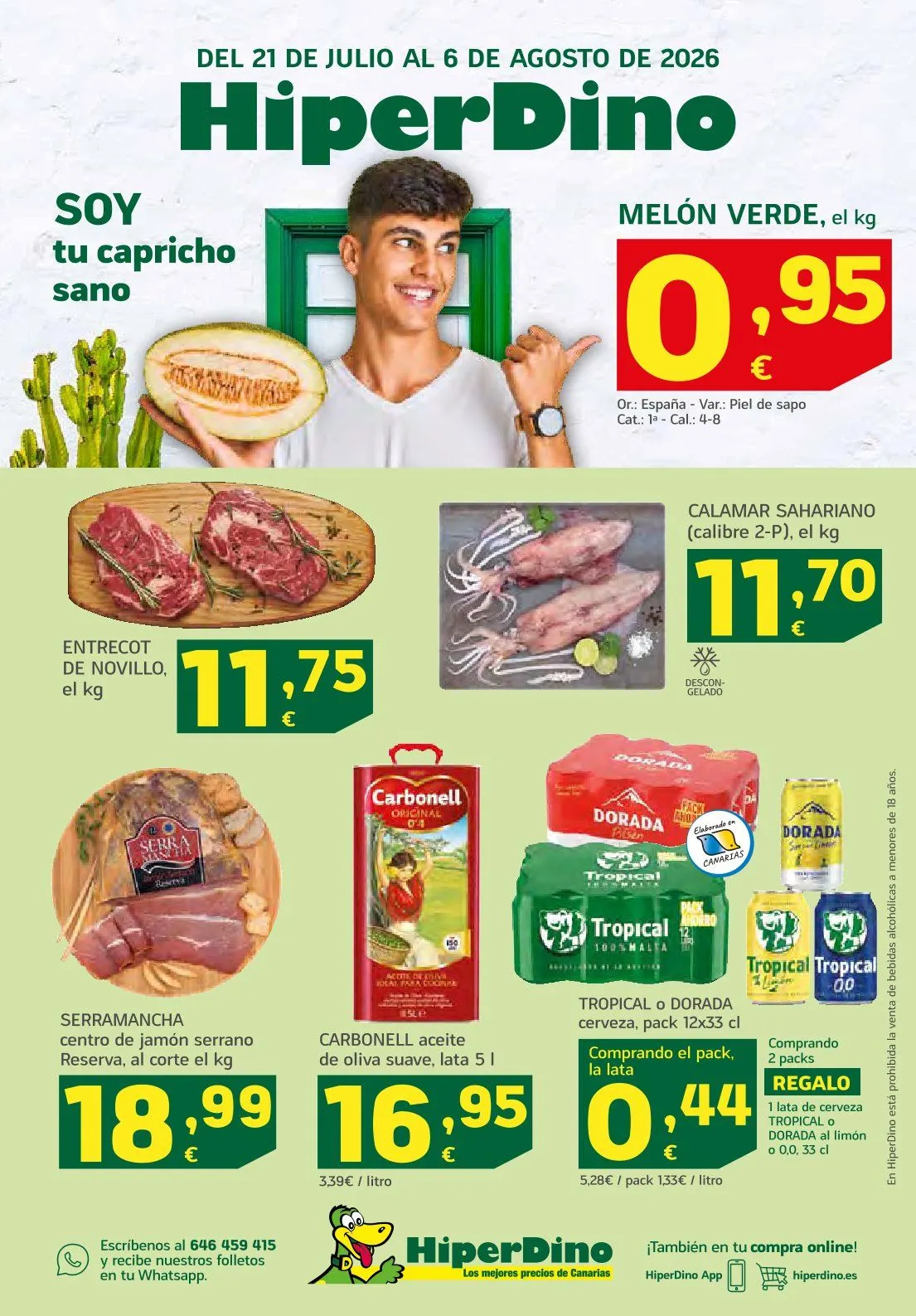 Catálogo de HiperDino Ofertas 21 de julio al 6 de agosto 2026 - Página 1