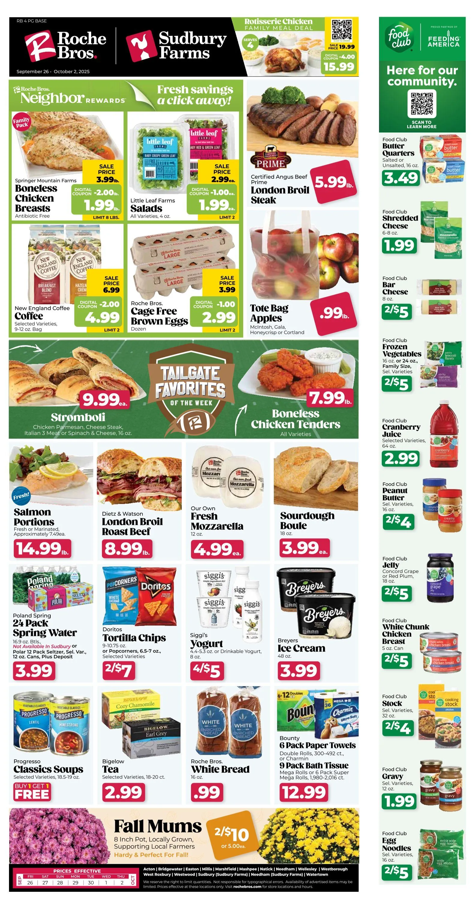 Weekly ad Roche Bros. Sales from September 26 to October 2 2025 - Page 1