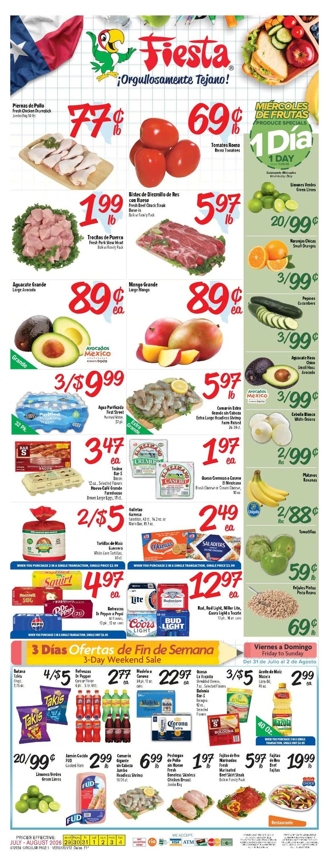 Weekly ad Fiesta Mart Sales from July 29 to August 4 2026 - Page 