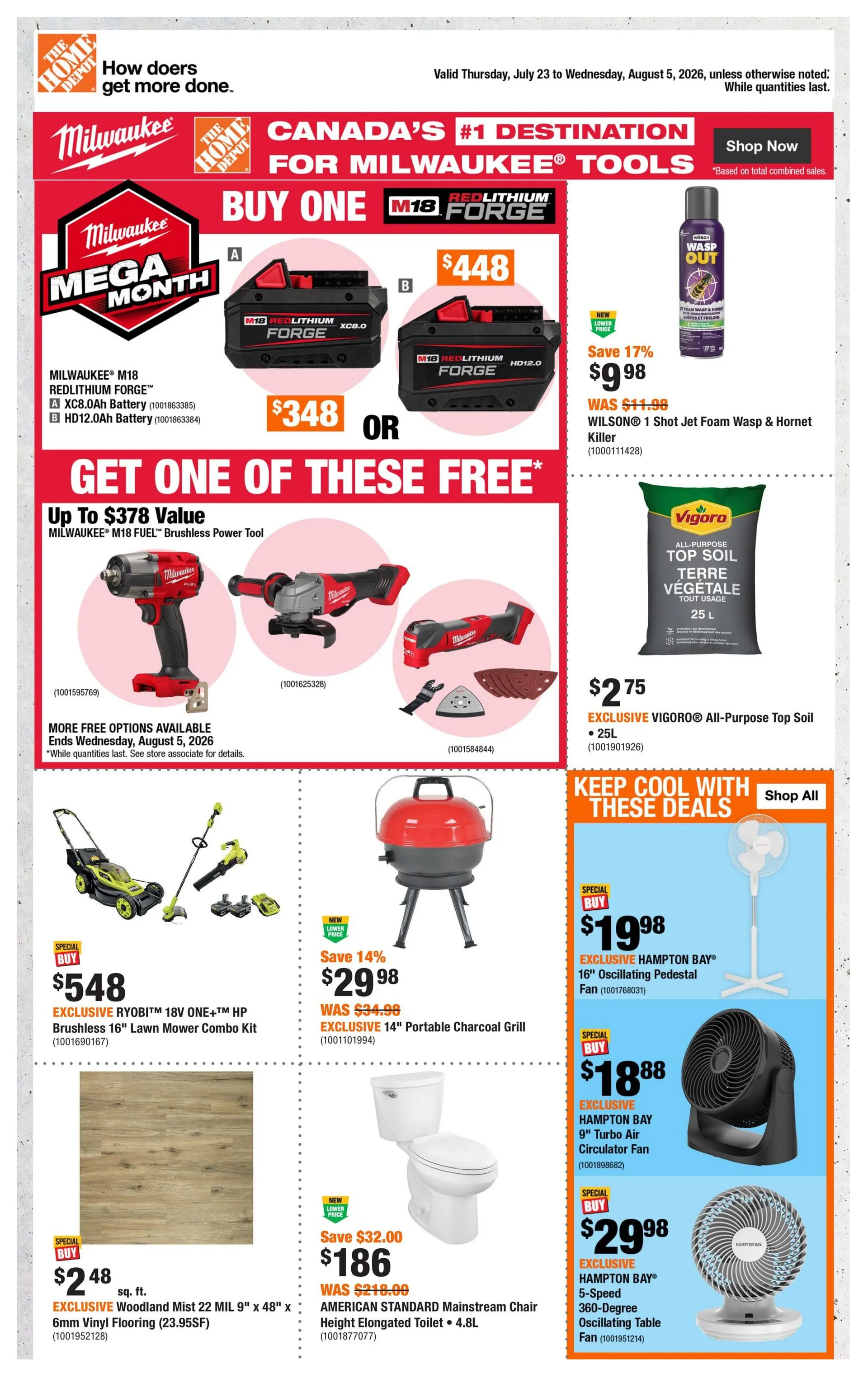 The Home Depot Sales from July 23 to August 5 2026 - flyer page 1