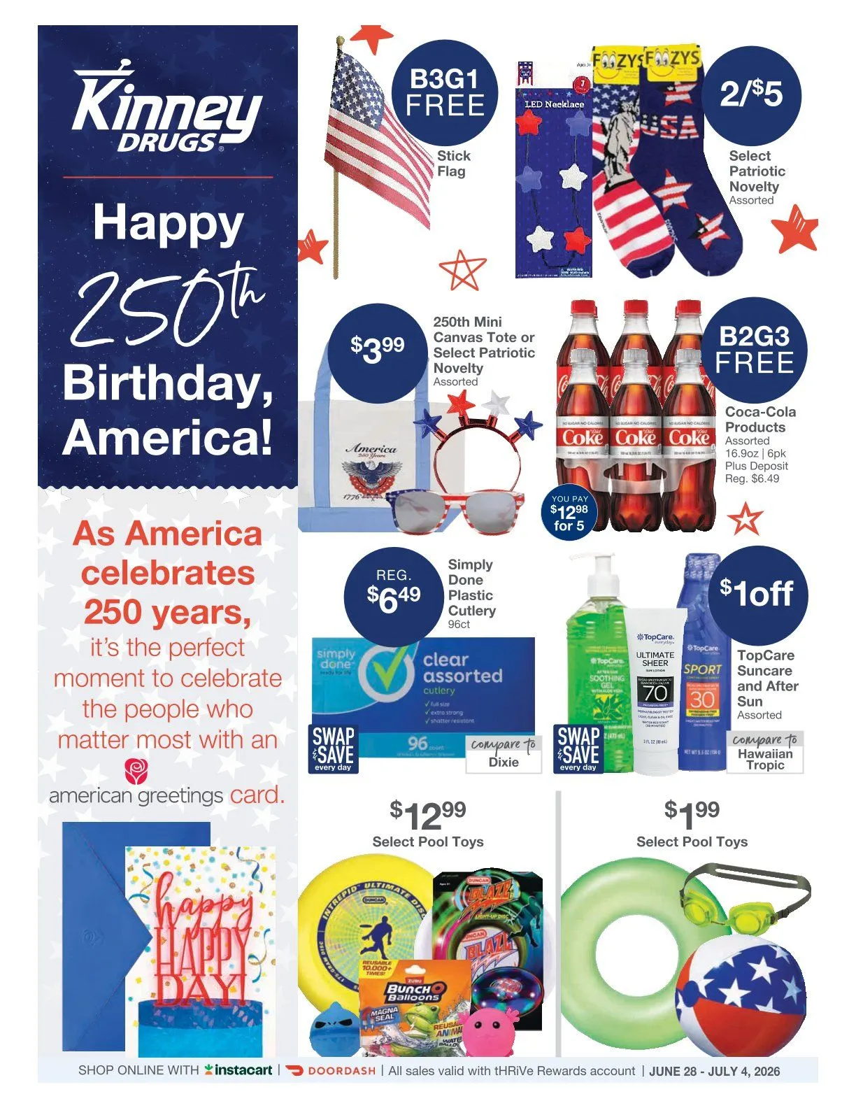 Weekly ad Kinney Drugs Sales from June 28 to July 4 2026 - Page 1