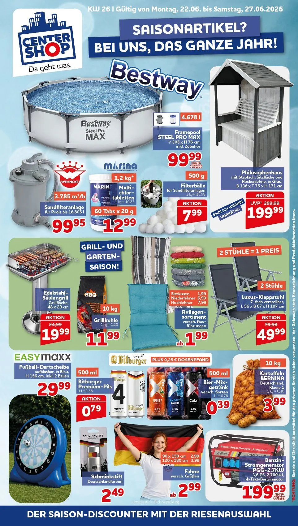 CENTERSHOP Angebote von 22. Juni bis 28. Juni 2026 - Prospekt seite 1