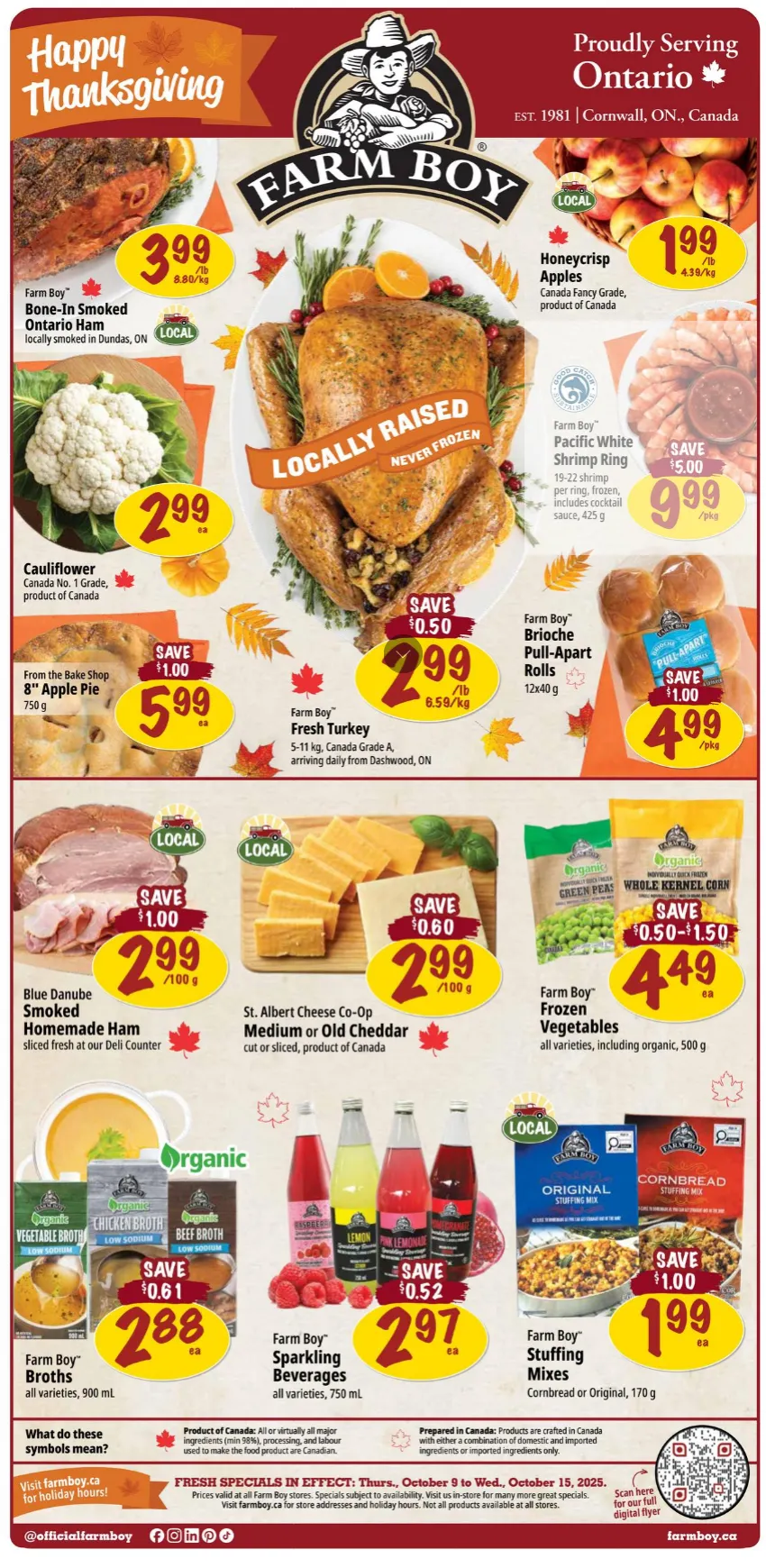Farm Boy Sales from October 9 to October 15 2025 - flyer page 1