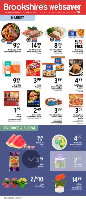 Weekly ad Brookshires Sales from February 25 to March 3 2026 - Page 1