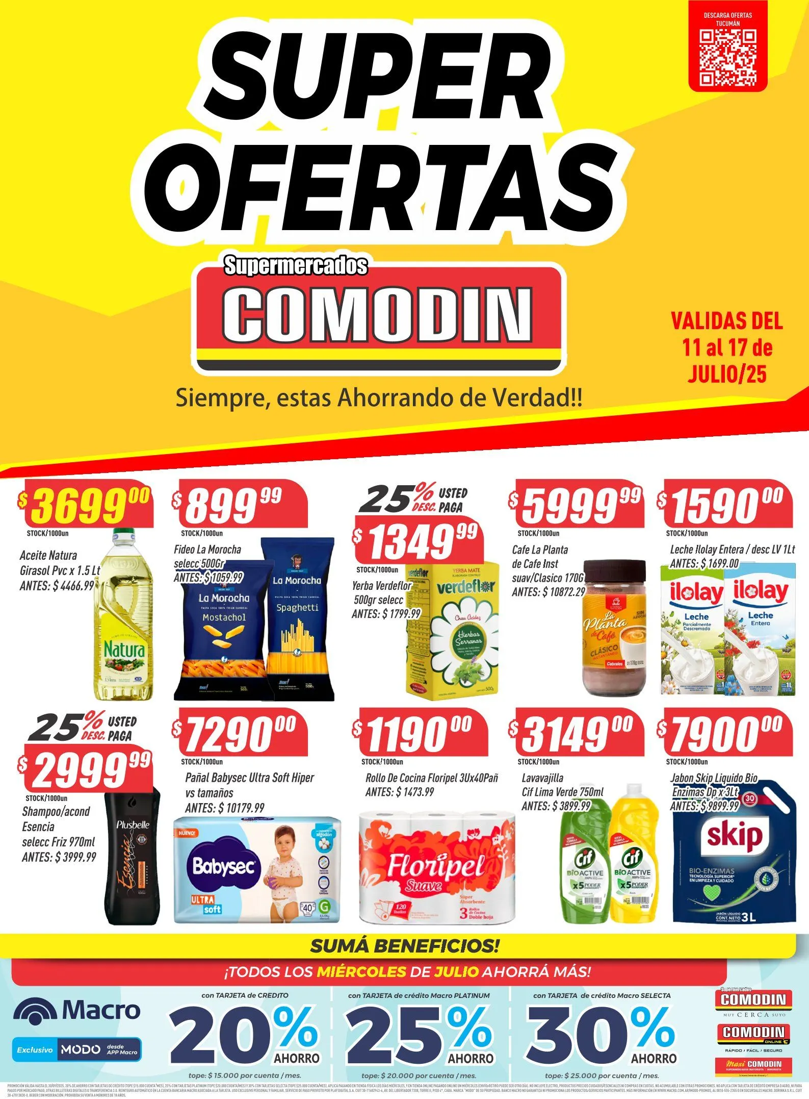 Ofertas de Supermercados Comodín Ofertas 11 de julio al 17 de julio 2025 - Página 1 del catálogo