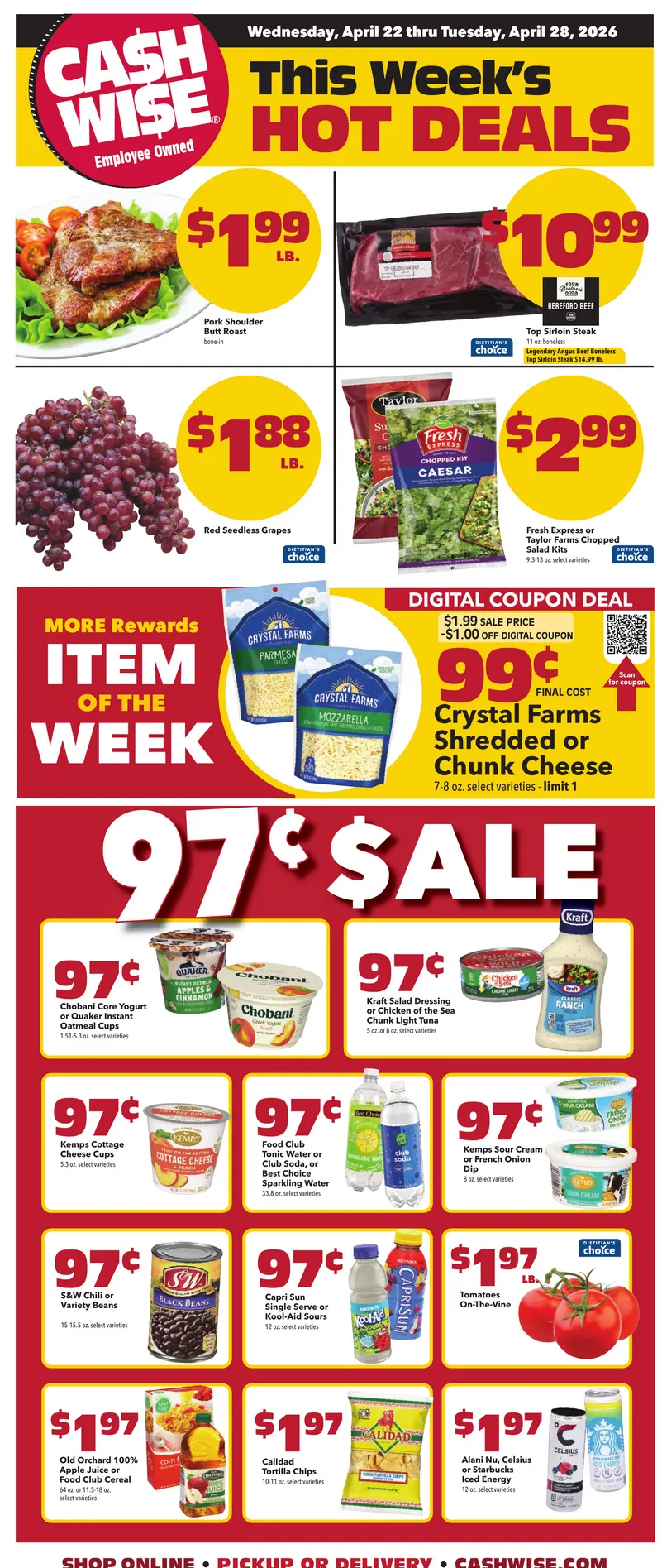 Weekly ad Cash Wise Sales from April 22 to April 28 2026 - Page 