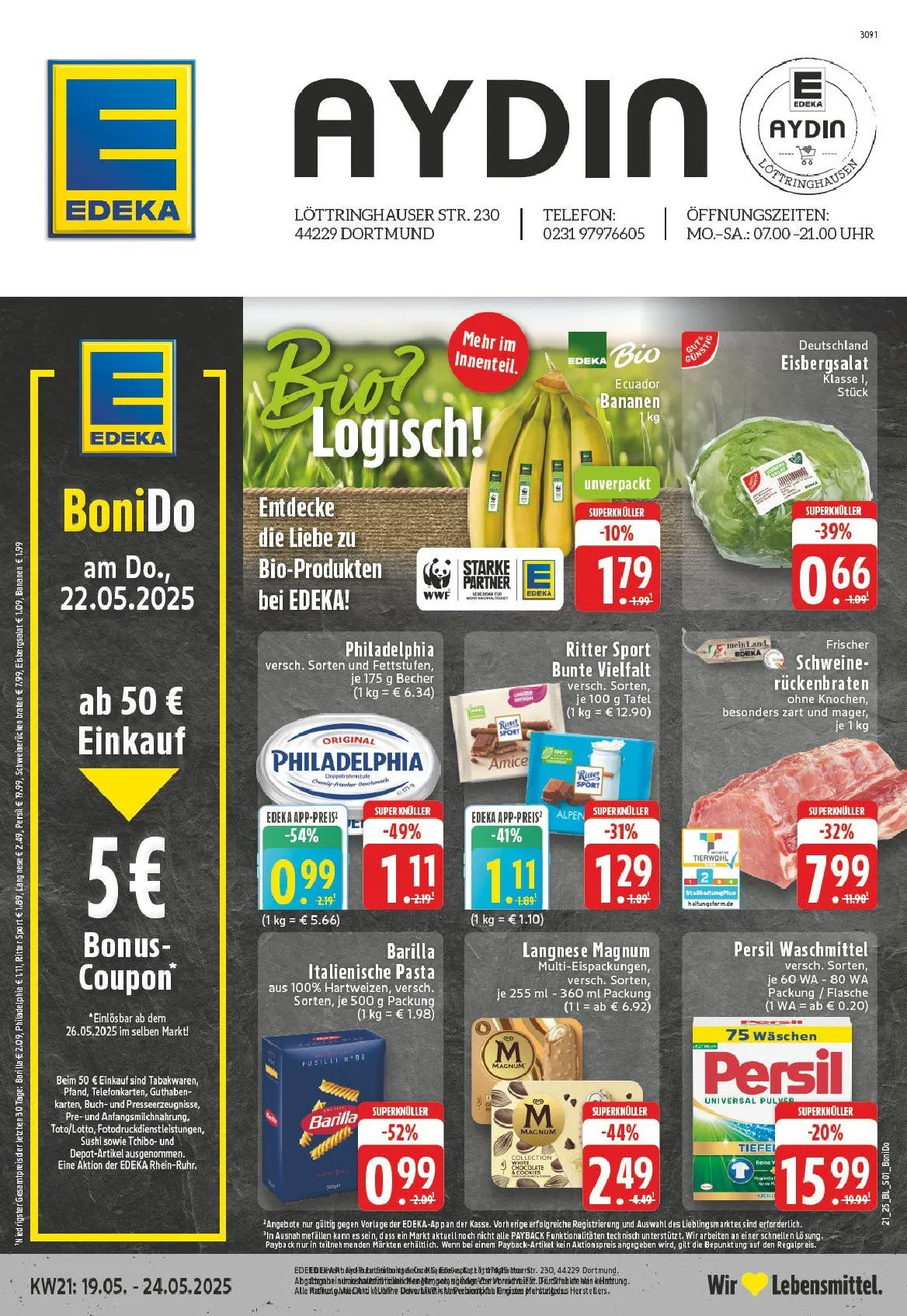 Edeka Prospekt von 19. Mai bis 24. Mai 2025 - Prospekt seite 1