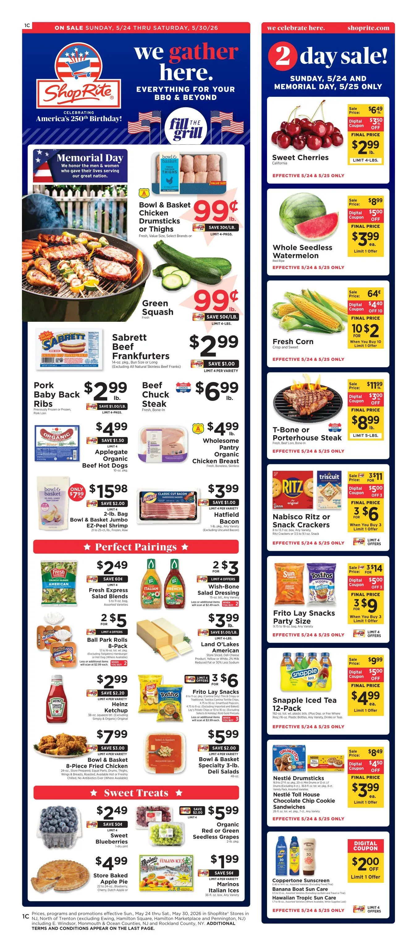 Weekly promotion ShopRite weekly ads spanning from May 24 to May 30 2026 - Page 1 for Catalogue 365