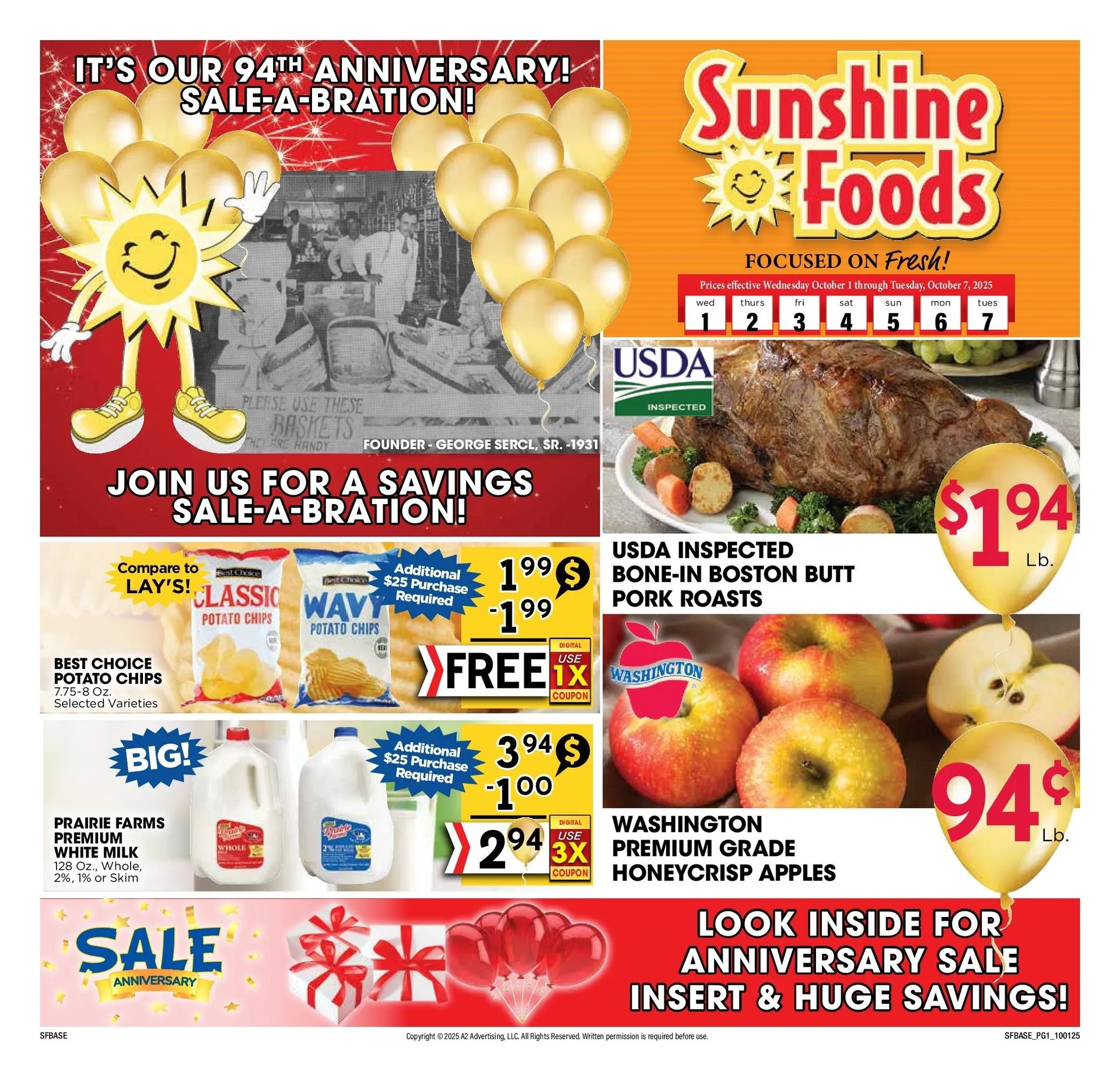 Weekly ad Sunshine Foods Sales from October 1 to October 7 2025 - Page 1