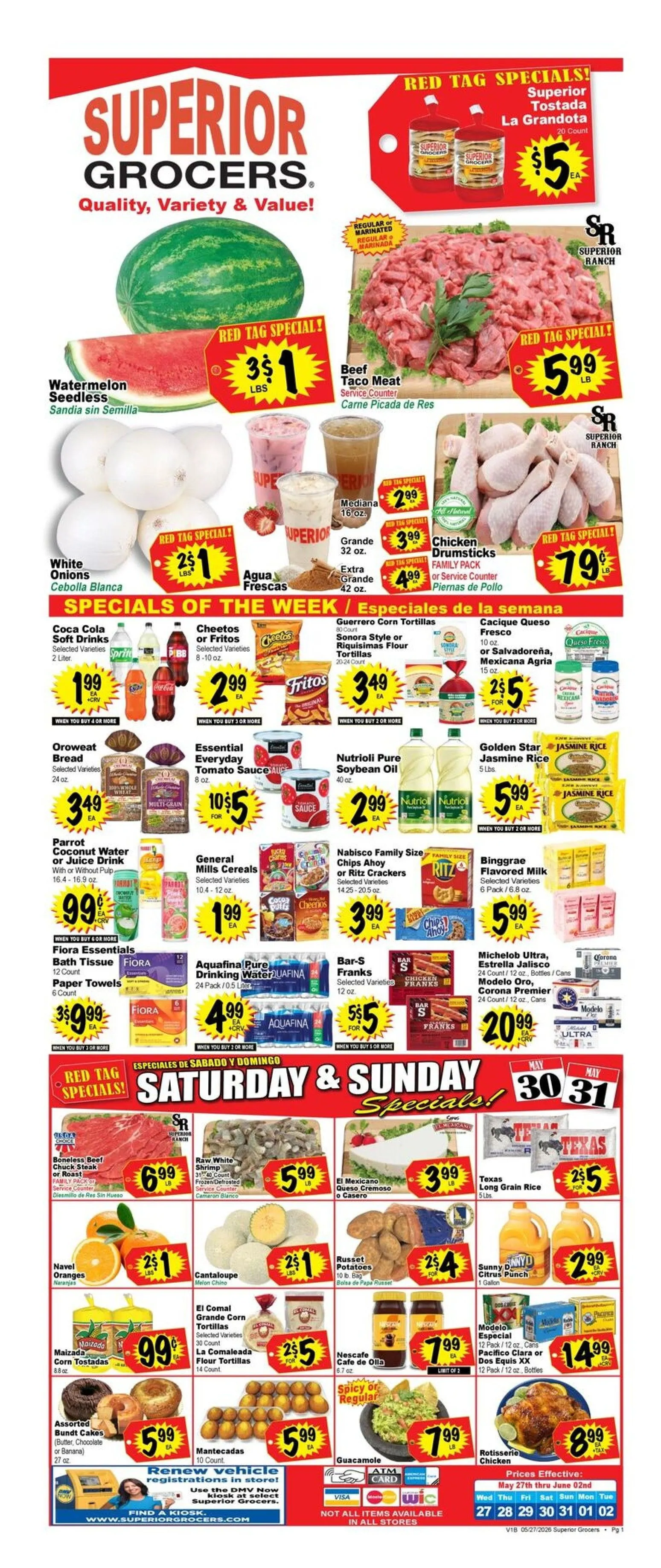 Weekly ad Superior Grocers Sales from May 27 to June 2 2026 - Page 1
