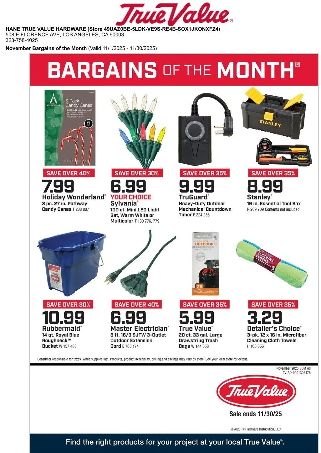 Weekly ad True value Sales from November 1 to November 30 2025 - Page