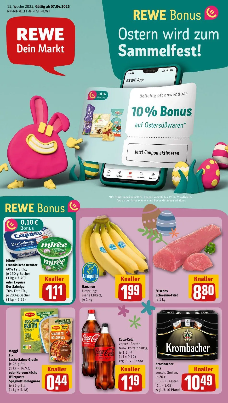 REWE Prospekt von 7. April bis 13. April 2025 - Prospekt seite 1
