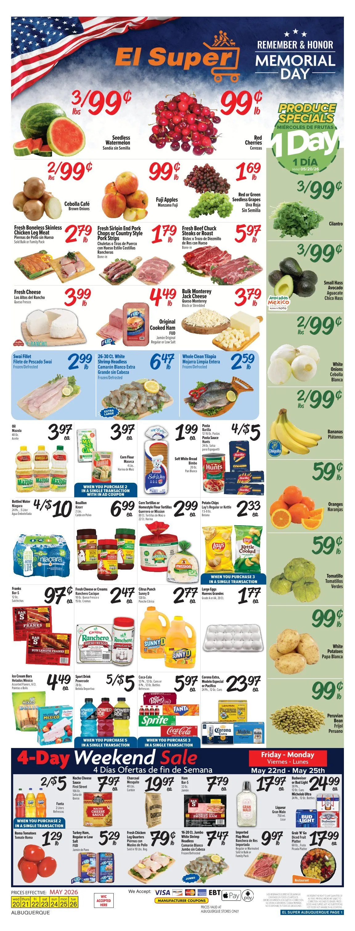 Weekly ad El Super Sales from May 20 to May 26 2026 - Page 1