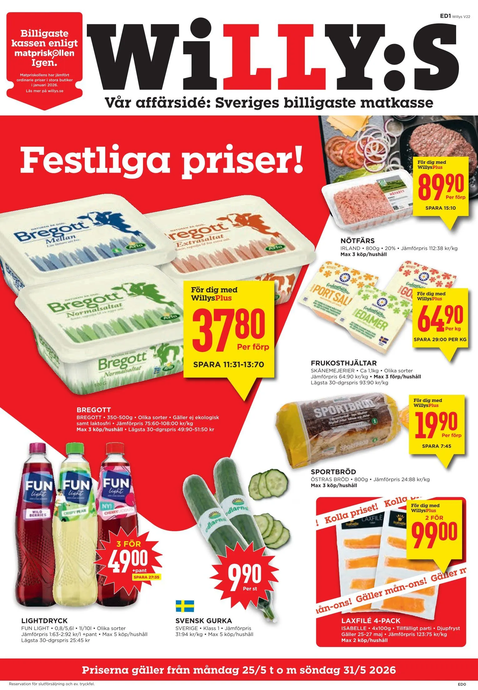 Willys Erbjudanden från 25 maj till 31 maj 2026 - Reklamblad sidor 