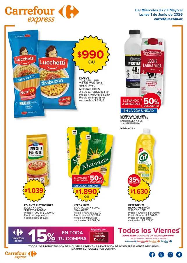 Ofertas de Ofertas Carrefour Express 27 de mayo al 1 de junio 2026 - Página 1 del catálogo