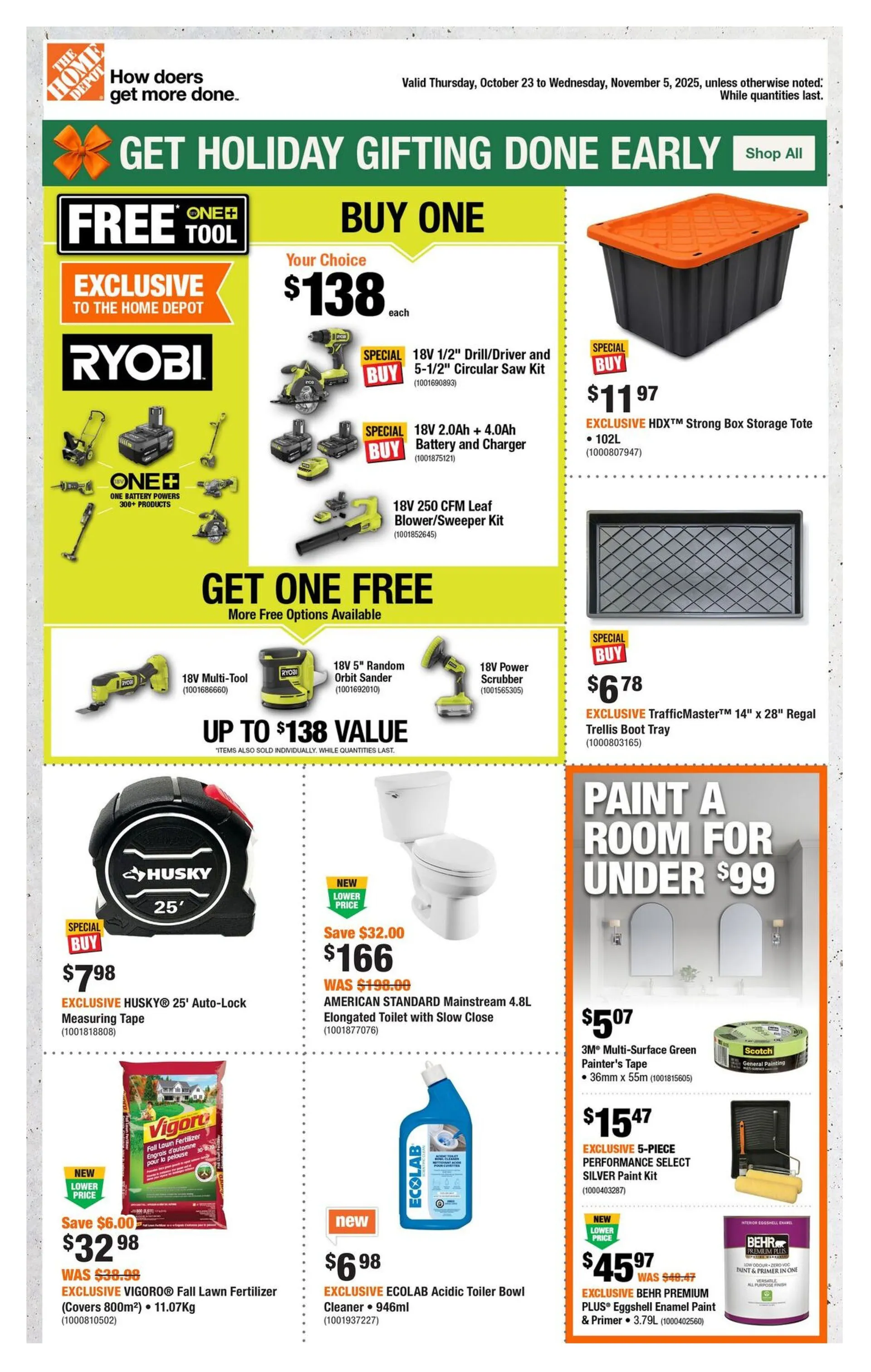 THE HOME DEPOT Sales from October 23 to November 5 2025 - flyer page 1