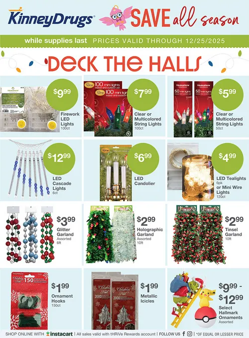 Weekly ad Kinney Drugs Sales from December 9 to December 26 2025 - Page 1