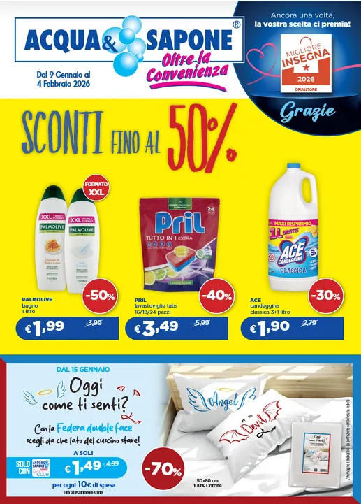 Volantini Acqua & Sapone da 9 gennaio a 4 febbraio di 2026 - Pagina del volantino