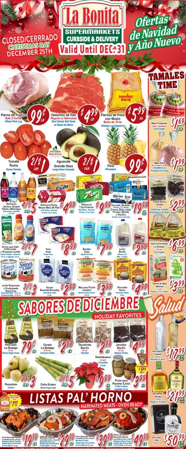 Weekly ad La Bonita Supermarkets Sales from December 17 to December 31 2025 - Page 1
