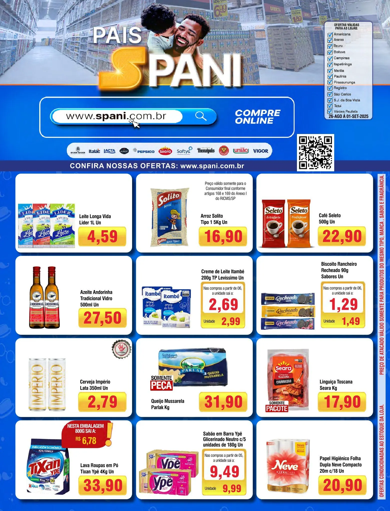 Encarte de Folhetos Spani Atacadista 26 de agosto até 1 de setembro 2025 - Pagina 1