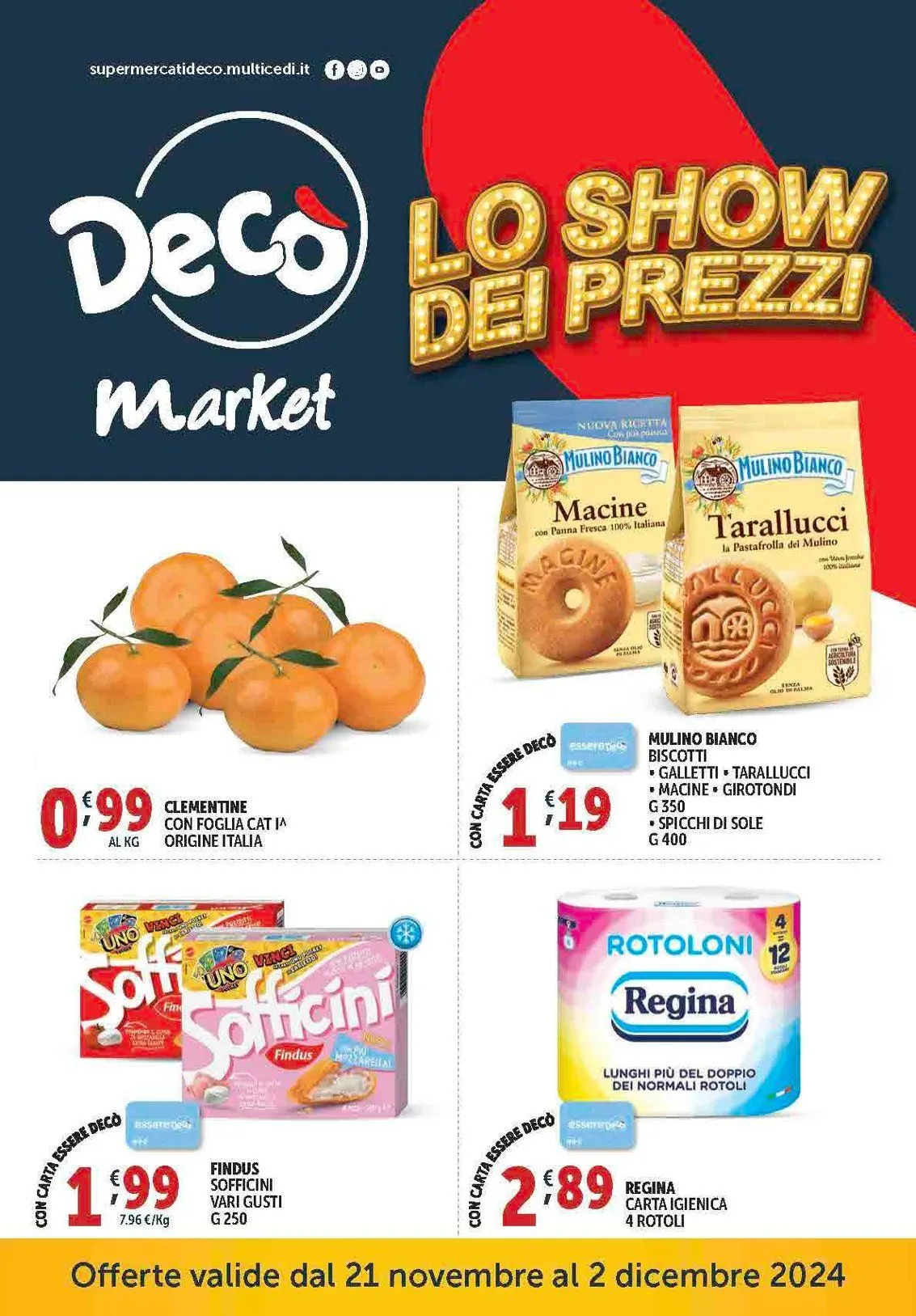 Deco Supermercati Offerte da 26 novembre a 2 dicembre di 2024 - Pagina del volantino 1