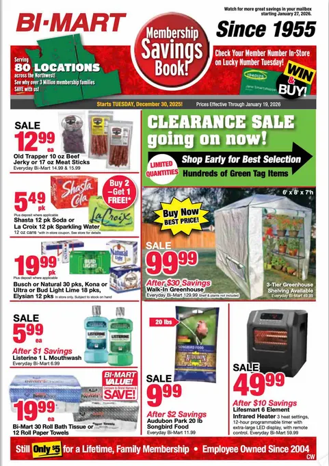 Bi-Mart Sales - December 30 January 27 2026